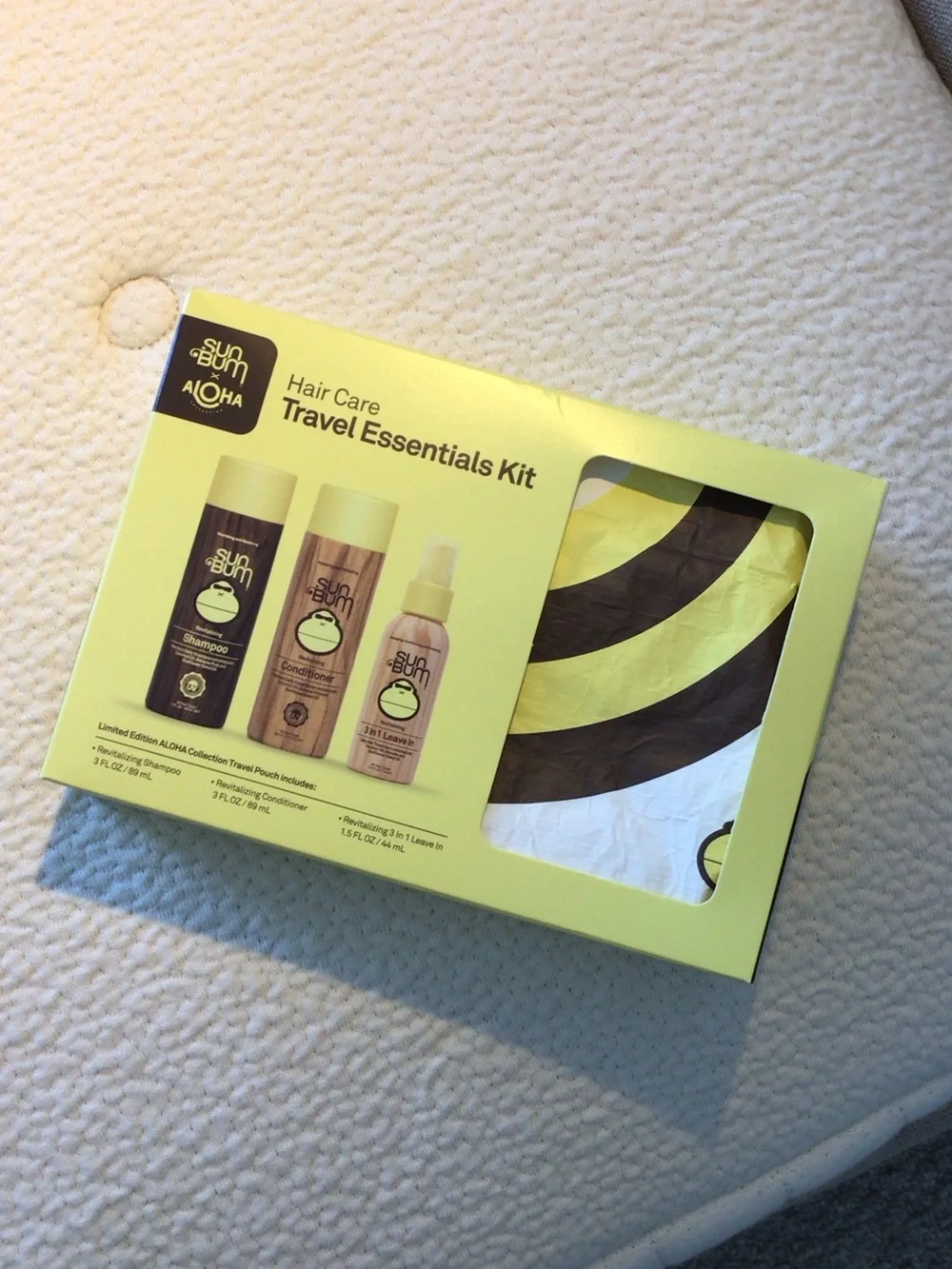 Sun Bum Kids Travel Hair Care Essentials Kit - Yellow SEALED COMPLETELY
